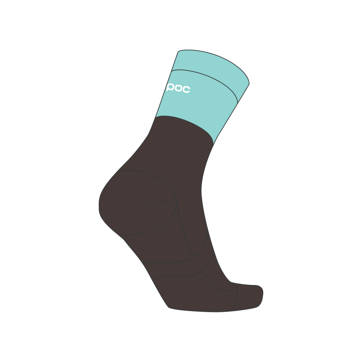 POC Motion Long MTB Socks Bronzite Brown/Lazurite Blue / L