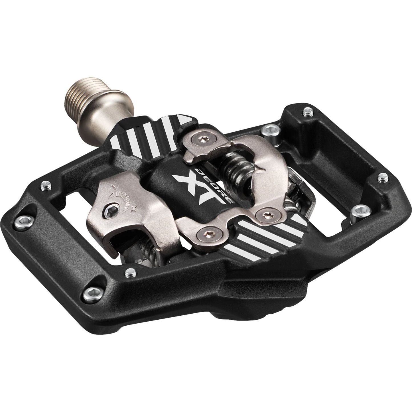 Shimano PD-M8220 Deore XT SPD trail wide platform pedals, with CL-MT001