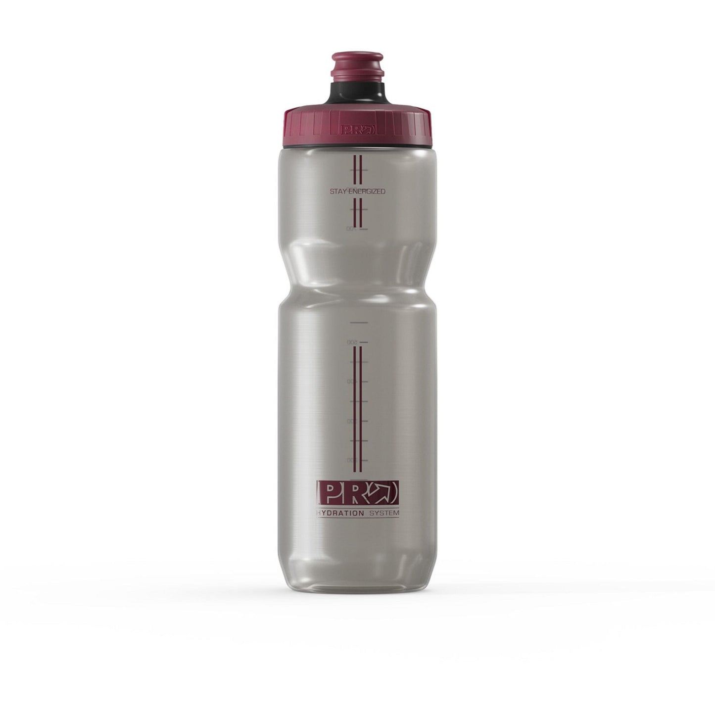 PRO Performance Bottle 800ml Autoflow Valve Grey Trans/Red Cap
