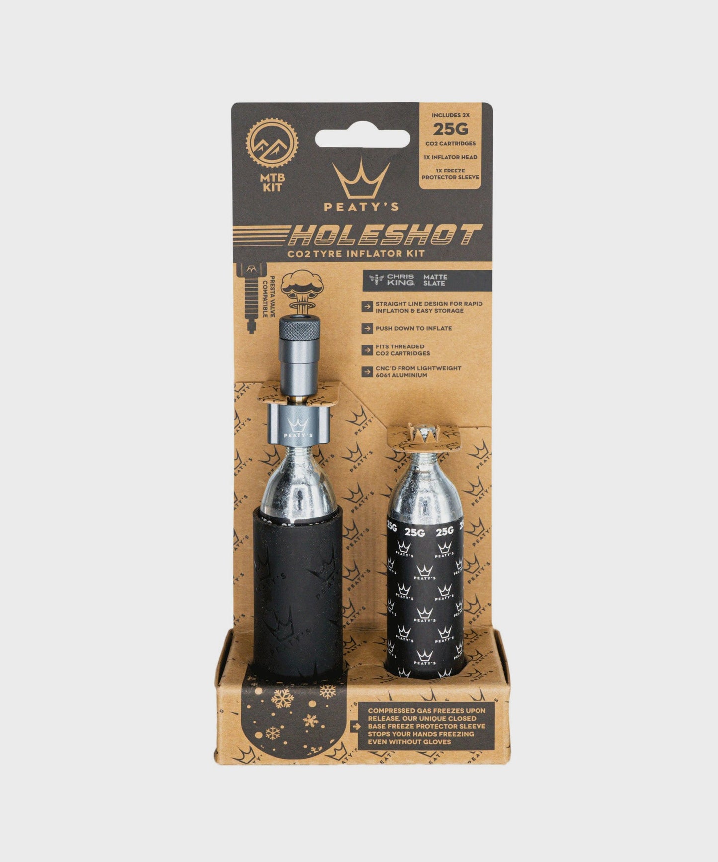 Peaty's Holeshot CO2 Tyre Inflator - MTB (25g)
