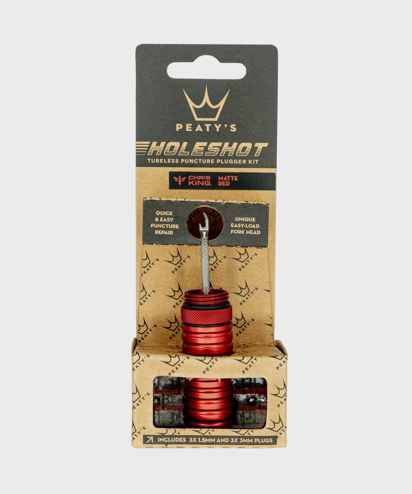 Peaty's Holeshot Tubeless Puncture Plugger Kit Red -