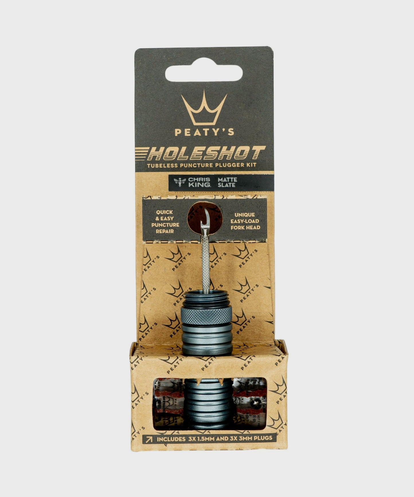 Peaty's Holeshot Tubeless Puncture Plugger Kit Slate -