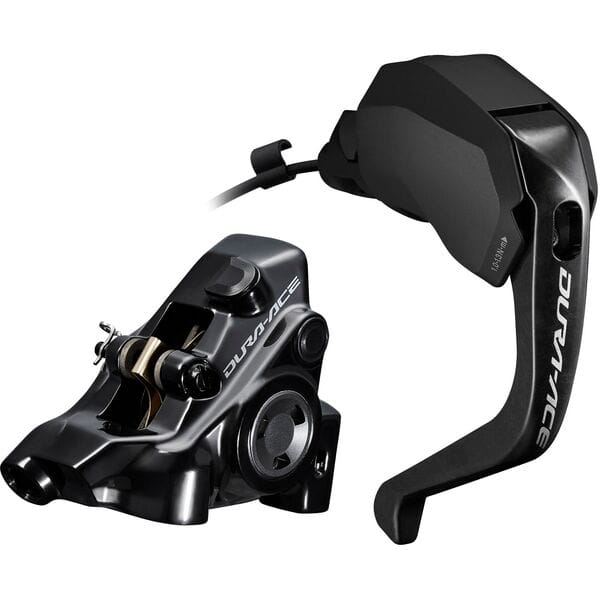 Shimano Dura-Ace ST-R9180 hydraulic disc, Di2 E-tube STI TT set, flat mount BR-R9270, right front