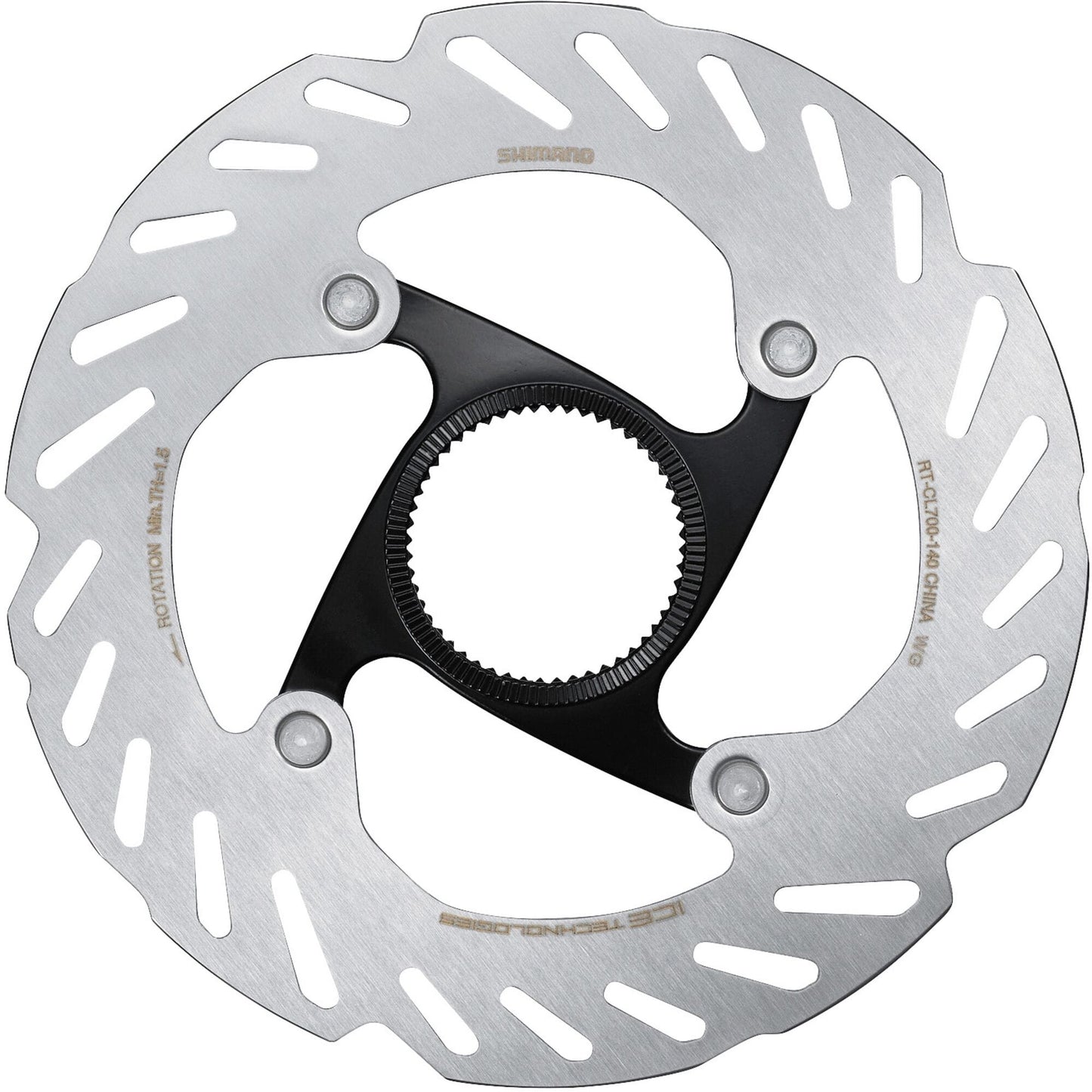 Shimano RT-CL700 Ice Tech rotor with internal lockring, 140 mm