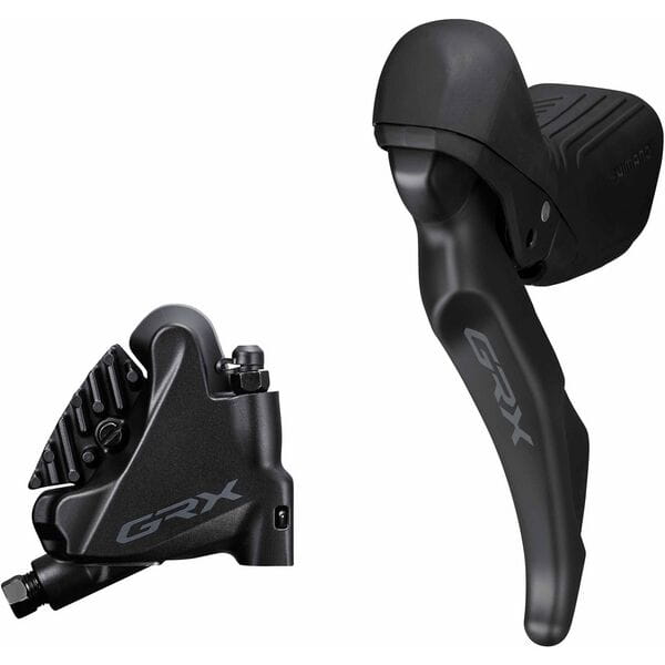 Shimano GRX GRX ST-RX610/BR-RX410 bled hydraulic STI set, flat mount calliper, LH rear