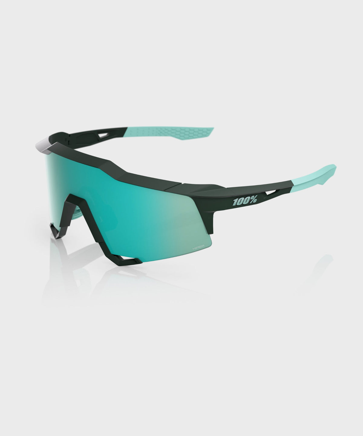 100% Speedcraft Glasses Matte Juniper / HiPER Mint Mirror Lens