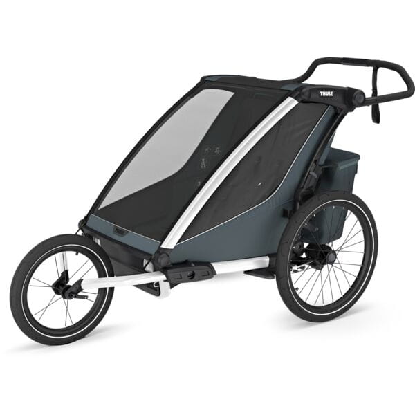Thule Chariot Cross 2 Double child carrier with cycling and strolling kit - Dark Slate