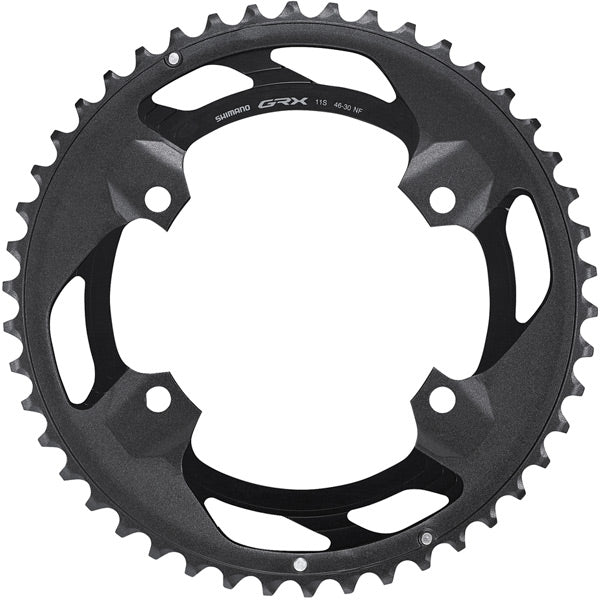 Shimano GRX FC-RX600 GRX 11 speed double outer chainring 46T-NF, for 46-30T