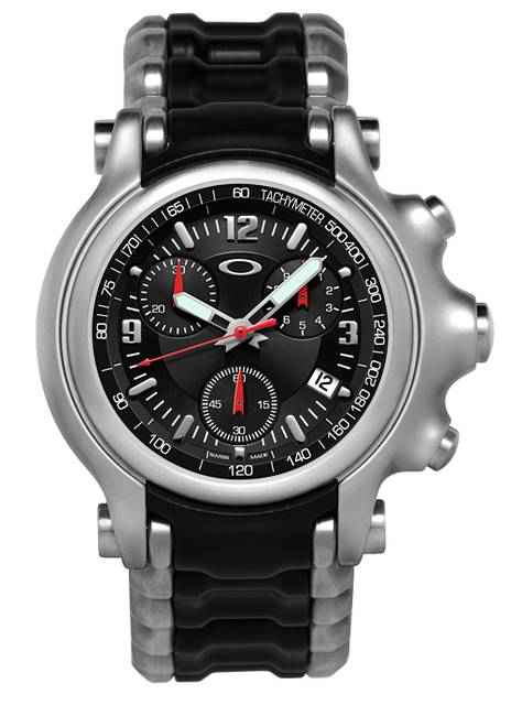 Oakley holeshot watch Six-hand - stainless steel strap black face - бё