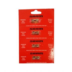Sram Powerlock Gold 9 Speed Chain Link (4 Pack) - Dependable lightweight chains that are built for toughness. 