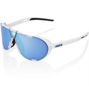100% Westcraft Sunglasses Soft Tact White/hiper Blue Multi Mirror Lens - 