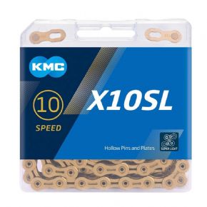 KMC X10SL Ti-N Gold 114L 10 Speed Chain - 