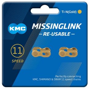 Kmc Missinglink Ti-n Gold 11 Speed Joining Links - 