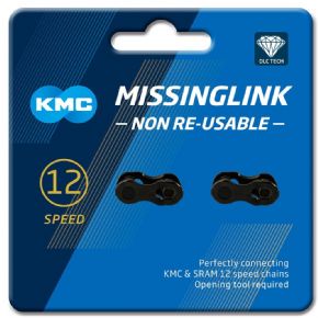 Kmc Dlc Missinglink Black 12 Speed Joining Links - 