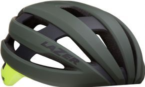 Lazer Sphere Mips Road Helmet Dark Green/flash Yellow - 