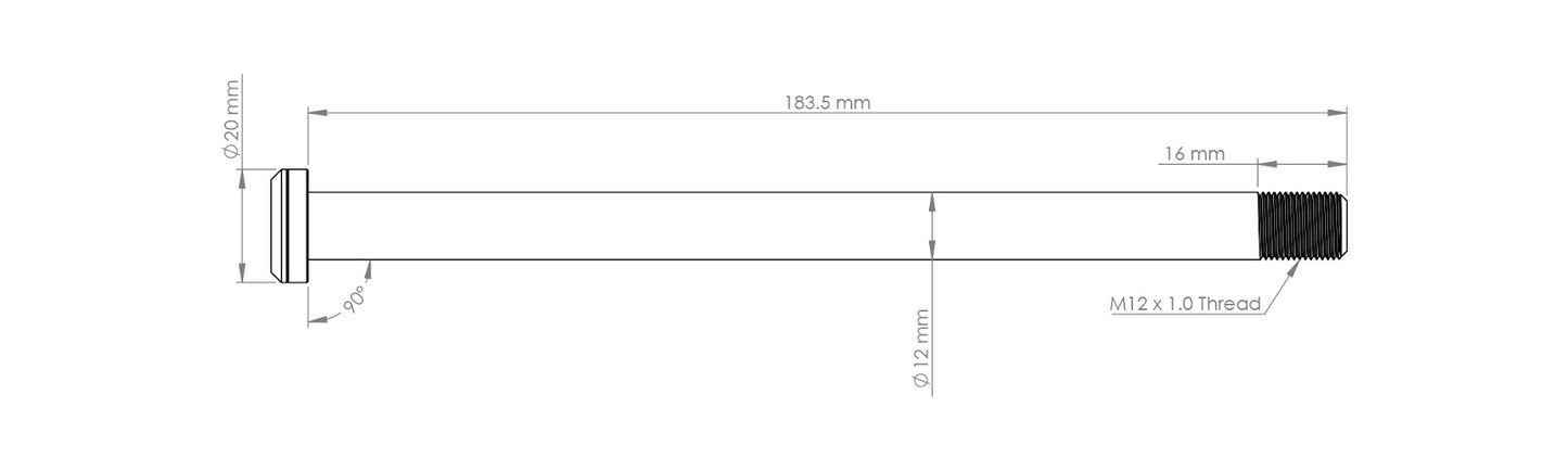 Burgtec Pivot 185.3mm Rear Axle