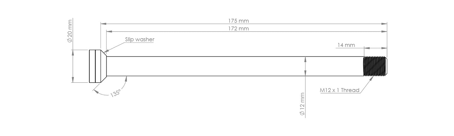 Burgtec Transition 175mm Rear Axle