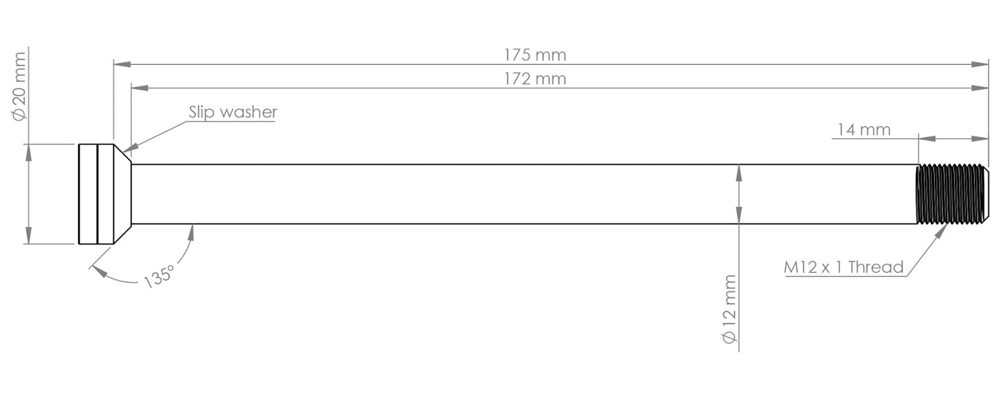 Burgtec Transition 175mm Rear Axle