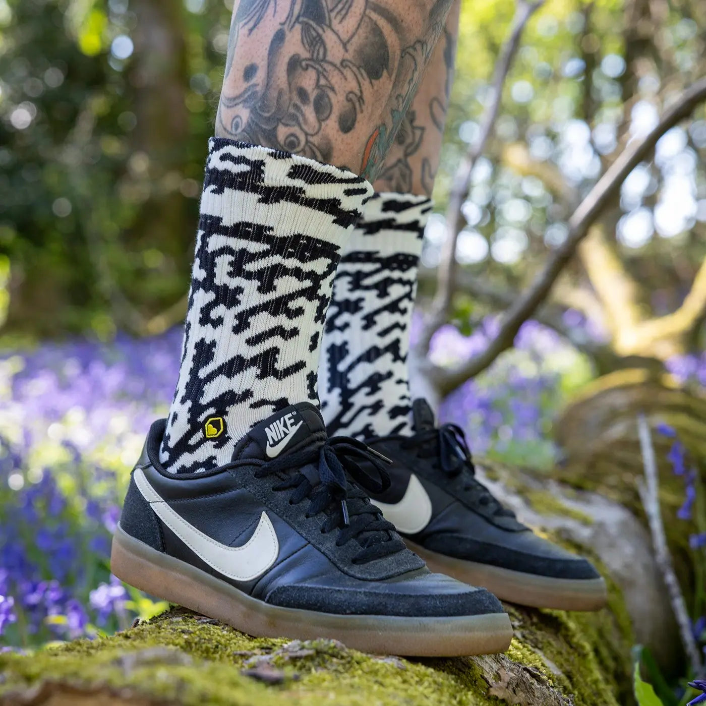 Burgtec Everyday Crew Patterned Sock — view 2