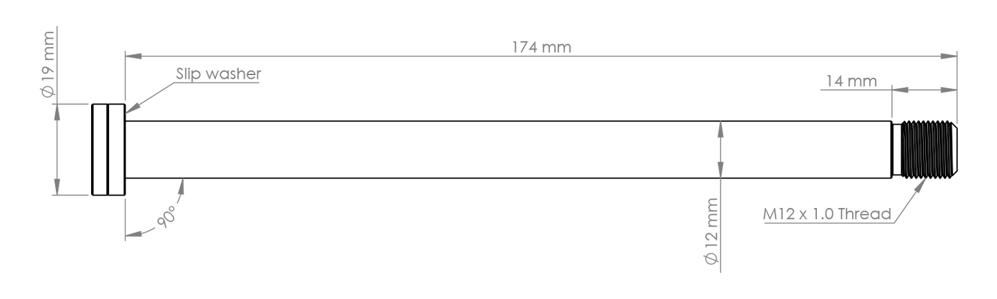 Burgtec Norco 174mm Rear Axle