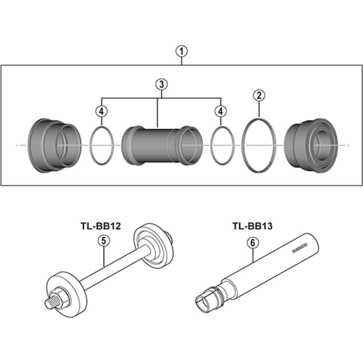 Shimano Spares SM-BB91-41A spacer, 2.5 mm