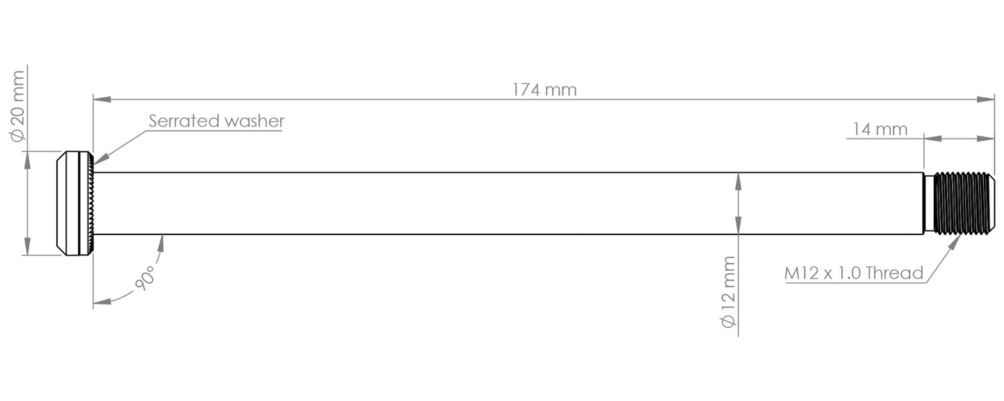 Burgtec Yeti 174mm Rear Axle