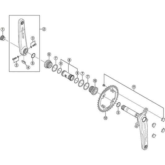 Shimano Spares FC-M810 crank arm fixing bolt