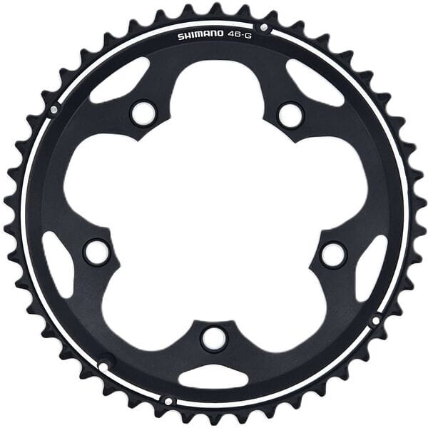 Shimano Non-Series Road FC-CX50 10 speed outer chainring, 46T-G, black