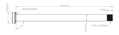 Burgtec Giant 169.5mm Rear Axle