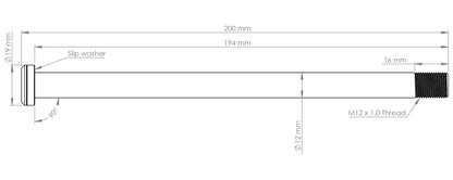 Burgtec Trek Session 194mm Rear Axle