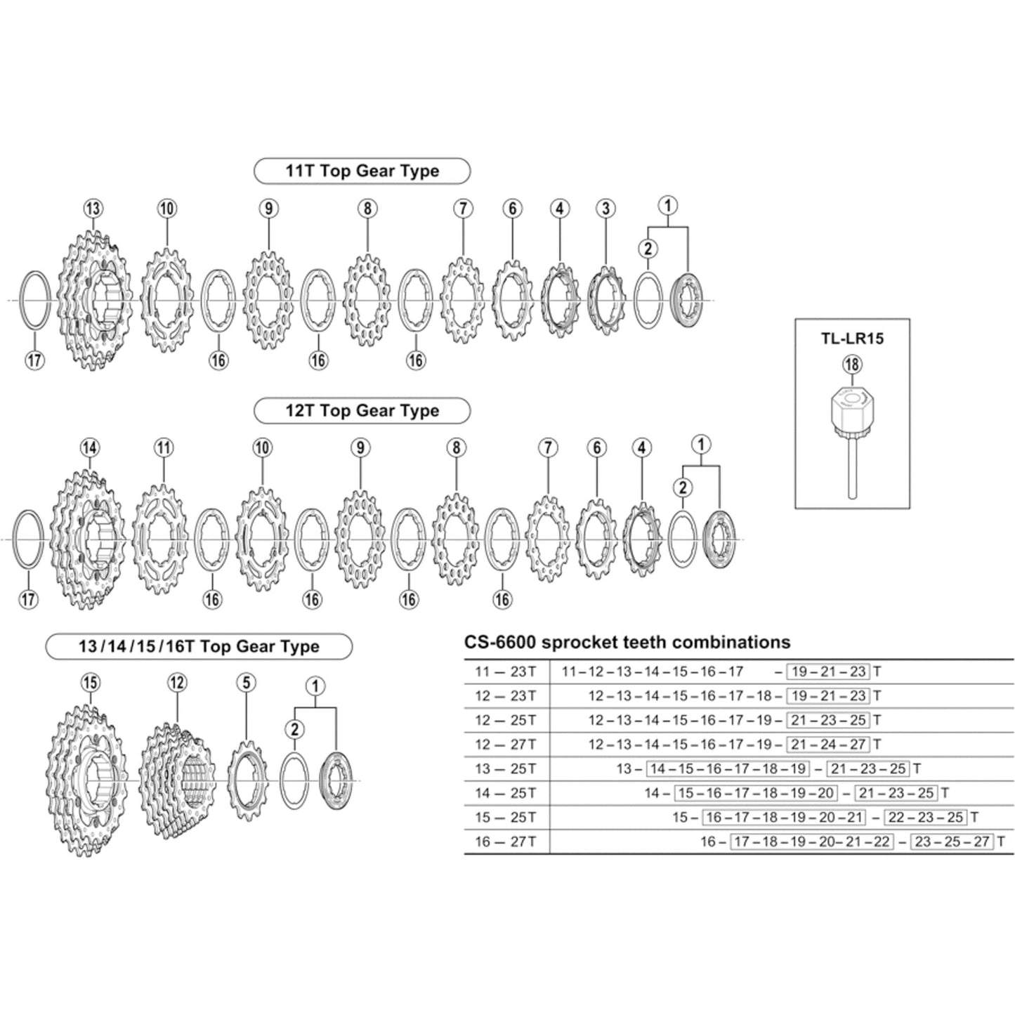Shimano Spares CS-6600 sprocket
