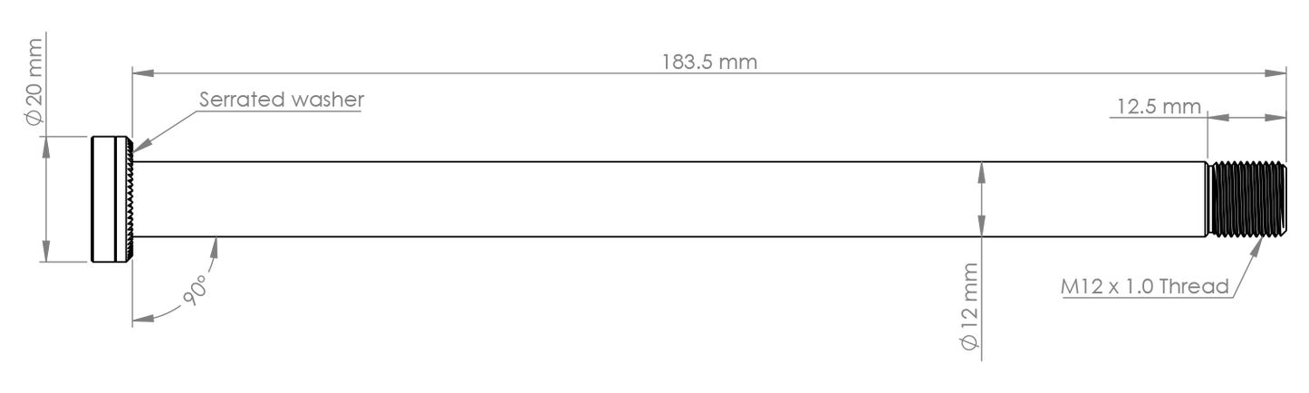 Burgtec Giant 183.5mm Rear Axle