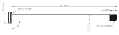 Burgtec Giant 183.5mm Rear Axle