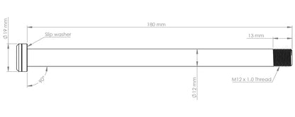 Burgtec 180mm x 12mm 1.00mm Pitch Rear Axle