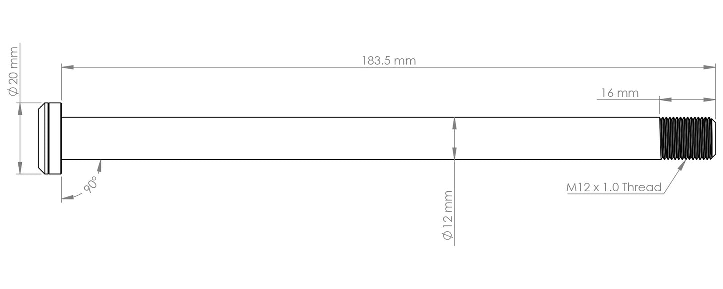 Burgtec Pivot 185.3mm Rear Axle