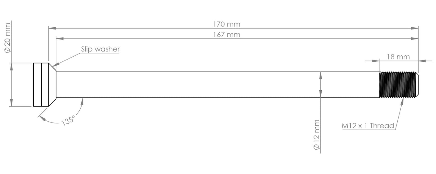 Burgtec Transition 171mm Rear Axle