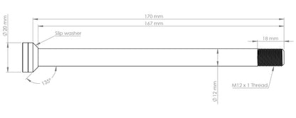 Burgtec Transition 171mm Rear Axle