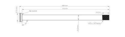 Burgtec Trek Session 194mm Rear Axle