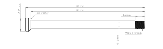 Burgtec Amflow 174mm Rear Axle