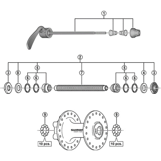 Shimano Spares HB-M564 locknut 3 mm