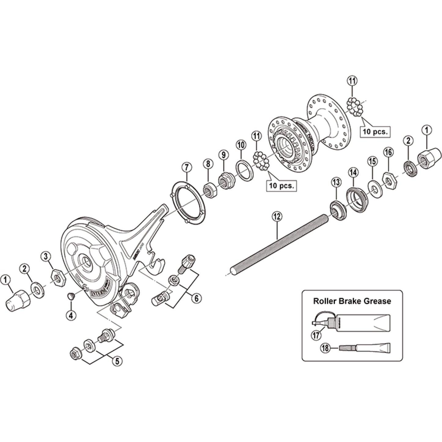 Shimano Spares HB-NX50 left hand dust cap