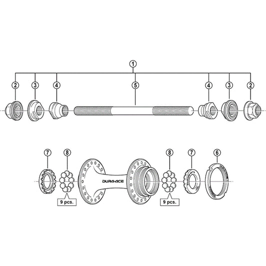 Shimano Dura-Ace Track Dura-Ace Track hub nut M10