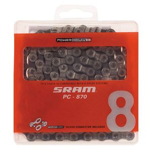 SRAM PC870 7/8spd Chain Silver/Grey (114 Links): GREY
