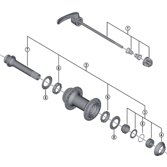 Shimano Spares HB-M785 hub axle unit