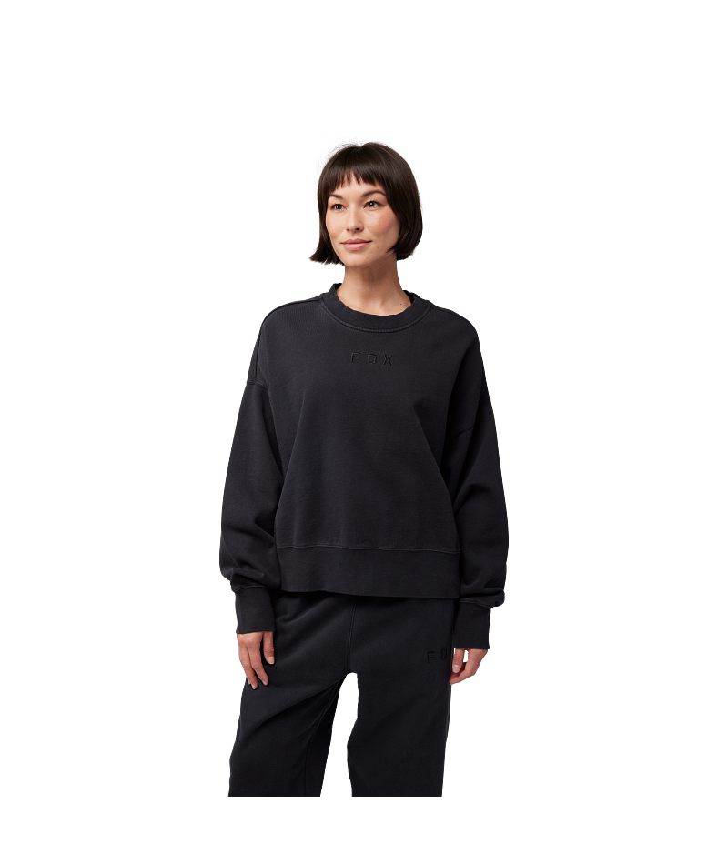 Fox Clothing W Wordmark Oversized Fleece Crew