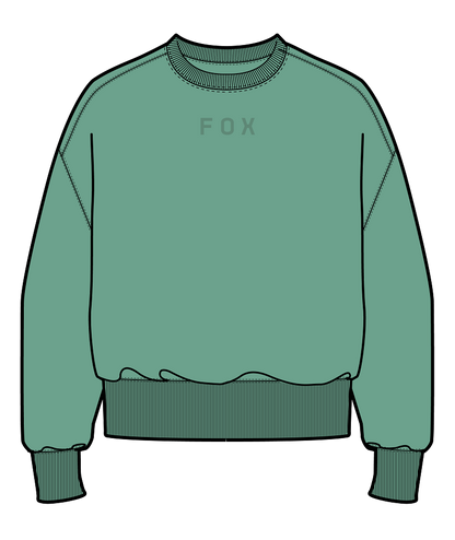 Fox Clothing W Wordmark Oversized Fleece Crew