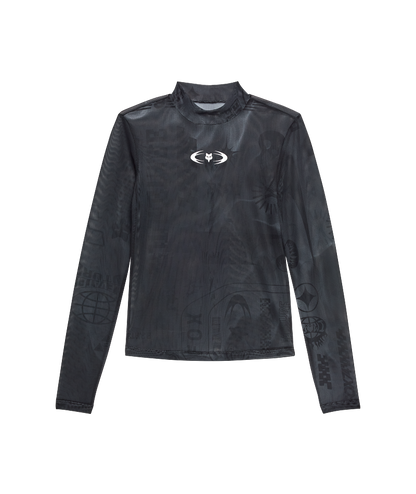 Fox Clothing W Image Cosmo Mesh Ls Top
