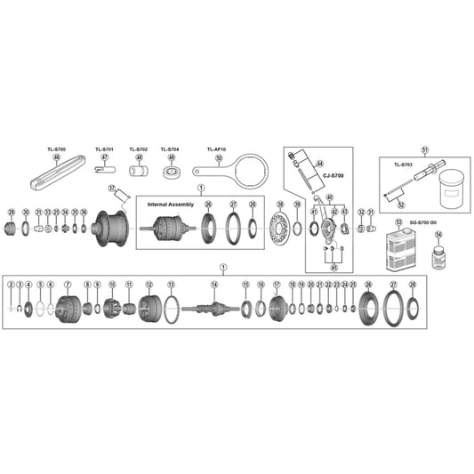 Shimano Spares SG-S700 right hand cone