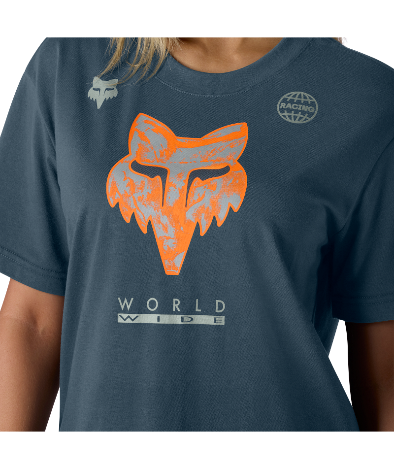 Fox W Image Print Ss Tee