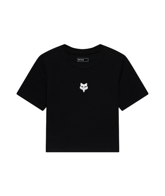Fox W Fox Head Rib  Baby Tee FA26 Black / XL